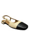 17 581 - CUIR - BEIGE/NEGRO